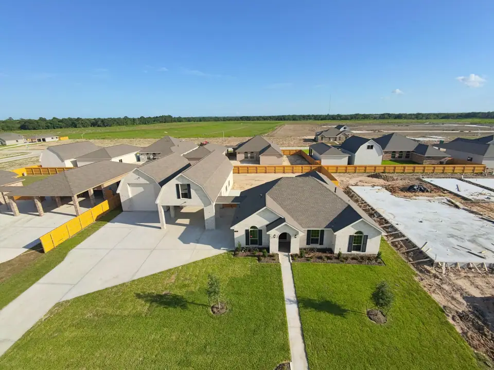 Overhead view of a Cervelle home with expanded garage space